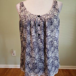 2/$15 LOFT Sleeveless Floral Print Top